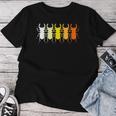 昆虫学者、カブトムシ愛好家または所有者のためのレトロなスタイルのクワガタ Tag Beetles レディースTシャツ 面白い贈り物