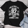 男性、女性、92歳の誕生日への92歳の誕生日プレゼント レディースTシャツ 面白い贈り物