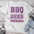 Bbq Beer Freedom シャツ ビンテージ レディースTシャツ 面白い贈り物