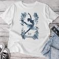Floral Ice スケーター ダンシング スポーツ フィギュアスケート レディースTシャツ 面白い贈り物