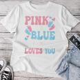 Pink Or Blue Mommy Loves You Cute Gender Reveal Mom Women Women T-shirt Funny Gifts