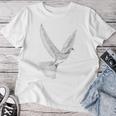 鳩 動物 男性 女性 モチーフ 恋人 自由 デザイン 平和 レディースTシャツ 面白い贈り物