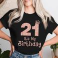21 It's My Birthday 21歳 Happy 21歳の誕生日 女の子 レディースTシャツ 彼女への贈り物
