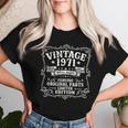 55歳 誕生日 男性女性intage 1971年1971年生まれ レトロデザインブランド レディースTシャツ 彼女への贈り物