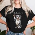 American Bully Pitbull Dog Love Support And Proud Bully Mom Women T-shirt Gifts for Her