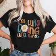 I'm Luna Doing Luna Things Groovy Retro Luna レディースTシャツ 彼女への贈り物
