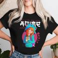 Just A Girl Loves アニメ ラーメン スケッチ オタク少女アニメ 長袖tシャツ レディースTシャツ 彼女への贈り物