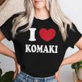 I Love Komaki アイラブ小牧 レディースTシャツ 彼女への贈り物