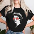 Queen Elizabeth Iiunglasses British Crown エリザベス女王 Meme レディースTシャツ 彼女への贈り物