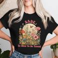 Sade 名前 かわいい レトロ 女の子 ワイルドフラワーade 名前 長袖tシャツ レディースTシャツ 彼女への贈り物