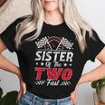 Sister Of The Two Fast 2Nd Birthday Racing Car Family Women T-shirt Gifts for Her