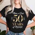 お父さんとお母さんの結婚 50 周年記念 1976 年から 2026 年まで レディースTシャツ 彼女への贈り物