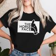 ザ・ホース・フェイス The Horse Face 午年 馬【十二支 干支】2026年 ブランド パロディ 長袖tシャツ レディースTシャツ 彼女への贈り物