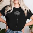 シングル ダリアの花 レディースTシャツ 彼女への贈り物