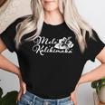 メレ カリキマカ ハイビスカス 花 ハワイ クリスマス ハワイアン レディースTシャツ 彼女への贈り物