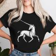 ユニコーン 神話上の生き物 おとぎ話 ファンタジー ヴィンテージ 古い Unicorn Fairy Tale Horse 長袖tシャツ レディースTシャツ 彼女への贈り物