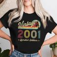 ヴィンテージ 2001 25歳の誕生日プレゼント 男性 女性 25歳 レディースTシャツ 彼女への贈り物