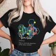 理科教師の定義面白い学校の男性と女性 レディースTシャツ 彼女への贈り物