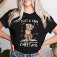 面白いチーターアニマル。チーターが大好きな女の子だけ。 レディースTシャツ 彼女への贈り物
