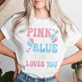 Pink Or Blue Mommy Loves You Cute Gender Reveal Mom Women Women T-shirt Gifts for Her