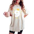 キッズ 誕生日 数字 9歳 男の子 女の子 キング クイーン レディースオーバーサイズコンフォートTシャツ Ivory