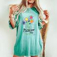 パブロ・ピカソ 平和の花 作品 描画 Papl2192 レディースオーバーサイズコンフォートTシャツ Chalky Mint