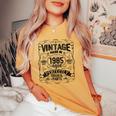 Vintage 1985 Classic 1985 Limited Edition Birthday レディースオーバーサイズコンフォートTシャツ Mustard