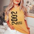 限定 24 歳の誕生日男性版女性 24 歳 2002 ギフト レディースオーバーサイズコンフォートTシャツ Mustard