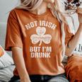 Not Irish But I'm Drunk Witht Patrick's Day クローバー レディースオーバーサイズコンフォートTシャツ Yam