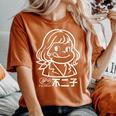 不二子 ペコちゃん レトロガール Fujiko Japanese Cuteintage Girl レディースオーバーサイズコンフォートTシャツ Yam
