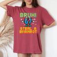 67 Bruhteal A Brainrot Meme 6 7 男の子 女の子 キッズ ユース レディースオーバーサイズコンフォートTシャツ Crimson