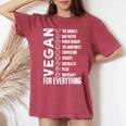 Vegan For Everything プラネットアースデイave The Bees レディースオーバーサイズコンフォートTシャツ Crimson