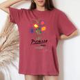 パブロ・ピカソ 平和の花 作品 描画 Papl2192 レディースオーバーサイズコンフォートTシャツ Crimson