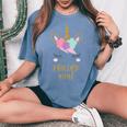 Aunt ユニコーン シャツ かわいい ユニコーン 叔母 ギフト レディースオーバーサイズコンフォートTシャツ Blue Jean