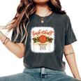 Basketball Mom Bleached Leopard 母の日 バスケットボール ママ レディースオーバーサイズコンフォートTシャツ Pepper
