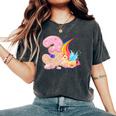 キッズ I Am 3 かわいいユニコーン 誕生日ギフト 女の子向け レディースオーバーサイズコンフォートTシャツ Pepper