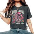 ブーツ Its Bling Cowgirl Thing Countryintage Western レディースオーバーサイズコンフォートTシャツ Pepper