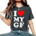 ユーズド加工 I Heart My Girlfriend アパレル I Love My Gf レディースオーバーサイズコンフォートTシャツ Pepper