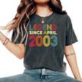 レジェンド 2003年4月 23歳の誕生日 男性 女性 23歳 レディースオーバーサイズコンフォートTシャツ Pepper