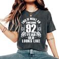 男性、女性、92歳の誕生日への92歳の誕生日プレゼント レディースオーバーサイズコンフォートTシャツ Pepper