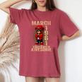 3月65日 誕生日 男性 女性 1961 素晴らしいテディベア レディースオーバーサイズコンフォートTシャツ Crimson
