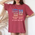 59歳の誕生日 男性 女性 面白い 59歳 レディースオーバーサイズコンフォートTシャツ Crimson