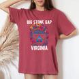 Bigtone Gap バージニア Usa クマと花のデザイン 長袖tシャツ レディースオーバーサイズコンフォートTシャツ Crimson