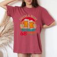 Cheers & Beers To 68 Years 68 Birthday 68Th Bday Men レディースオーバーサイズコンフォートTシャツ Crimson