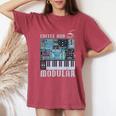 Coffee And Modular アナログシンセサイザー 波形シンセ レディースオーバーサイズコンフォートTシャツ Crimson