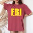 Fbi Bidenの指示に従うアパレル 面白い 男性 女性 レディースオーバーサイズコンフォートTシャツ Crimson
