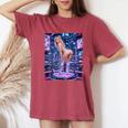 Hot Girl On 男性用 レトロフューチャリズム ピンナップガール 4 レディースオーバーサイズコンフォートTシャツ Crimson