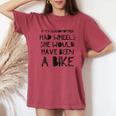 If My Grandma Had Wheelshe Would Have Been A Bike レディースオーバーサイズコンフォートTシャツ Crimson