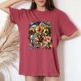 Italian-Brainrot Ai生成動物 Z世代 男性 女性 若者 レディースオーバーサイズコンフォートTシャツ Crimson