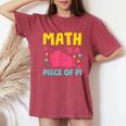 Math Is A Piece Of Pie Pi Day Nerd Mathtudent Teacher レディースオーバーサイズコンフォートTシャツ Crimson